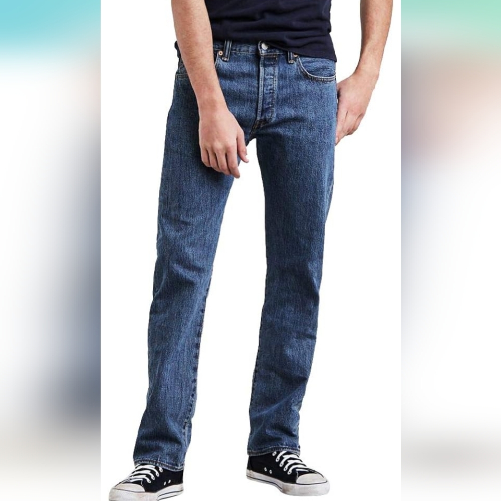 Levi's 501 38x38 mens tall denim jeans button fly